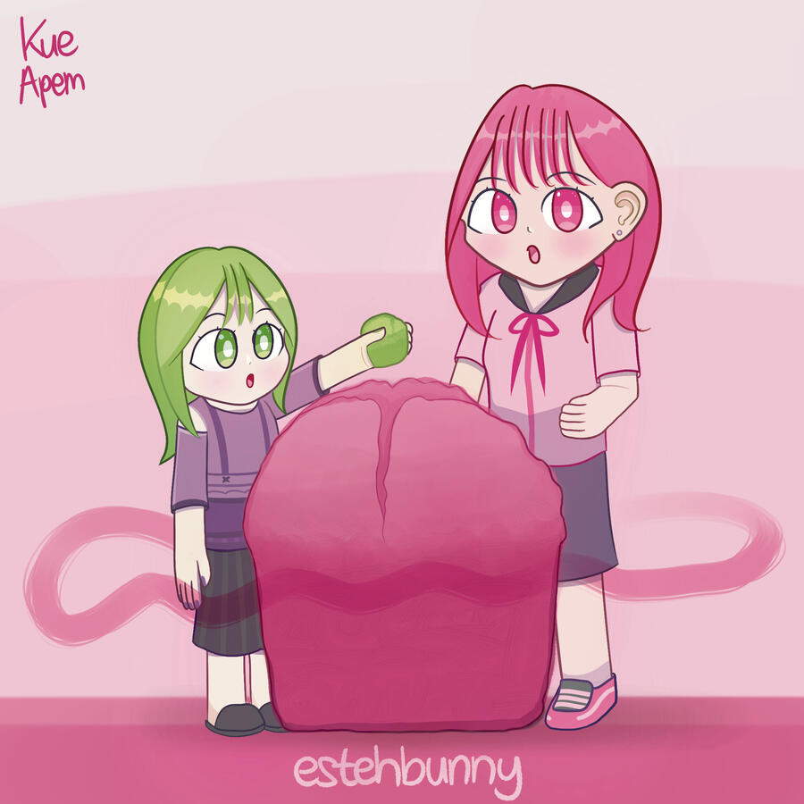 Kue Apem: Greenie and Pinkie 💚🩷