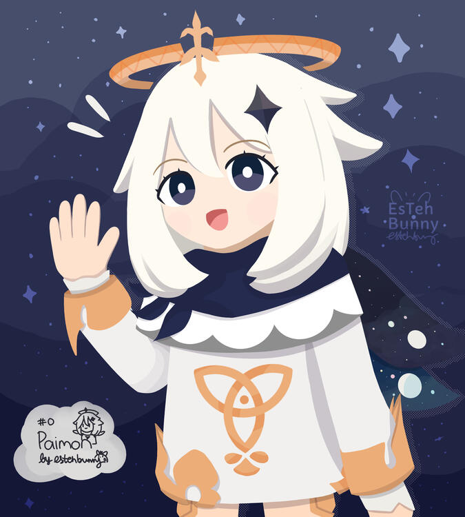 Genshin Impact - Paimon (lineart-less ver)