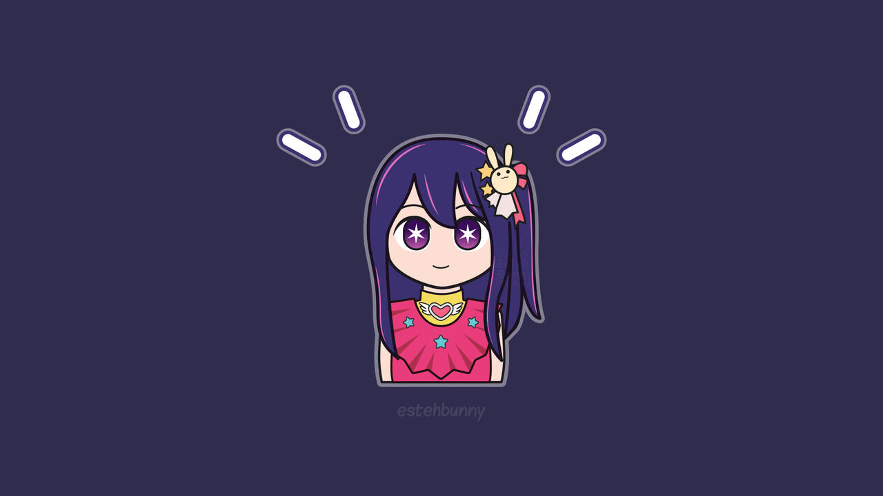 Ai Hoshino (wallpaper dark ver.)