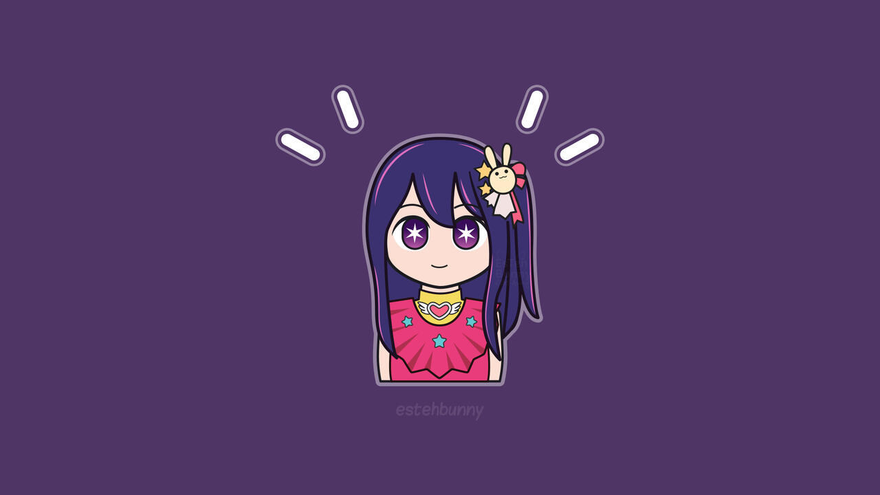 Ai Hoshino (wallpaper purple ver.)