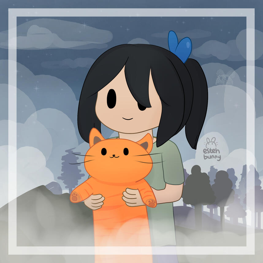Girl and the Long Cat